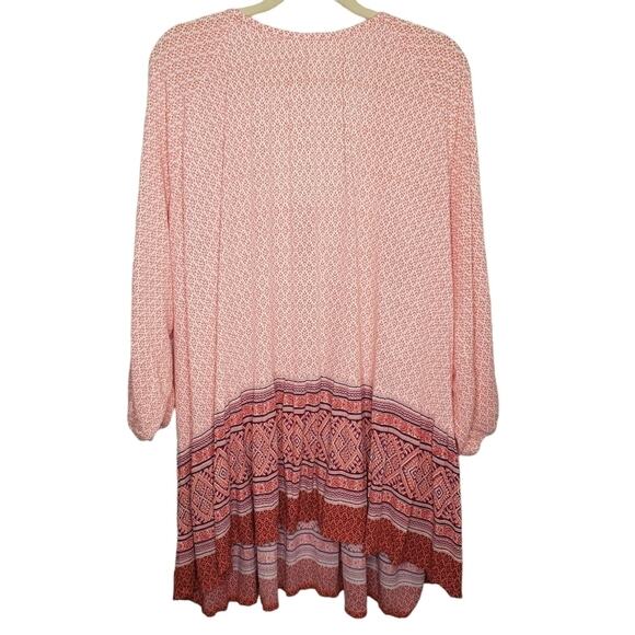 Simply Emma Tasseled Tie Scoop Neck Peasant Top 3X - Picture 9 of 9